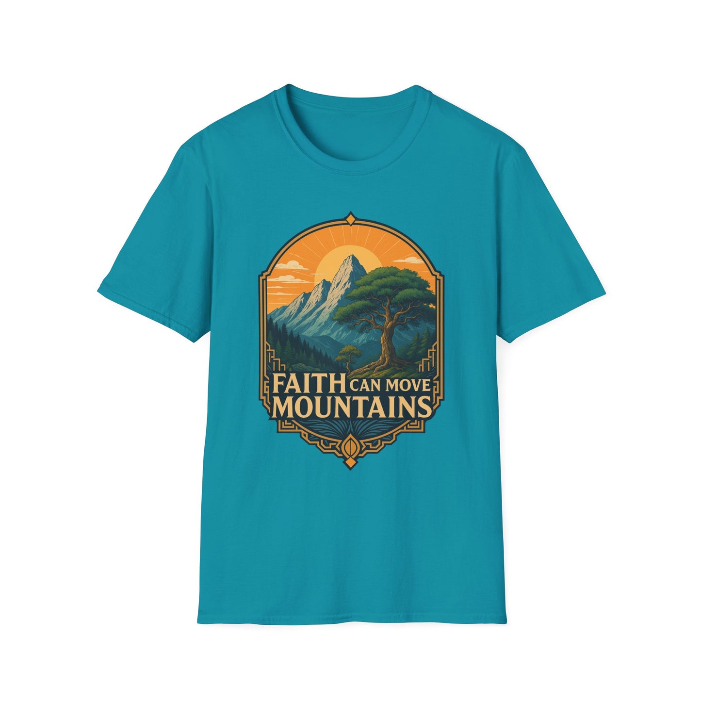 Faith Can Move Mountains Inspirational Christian Tee