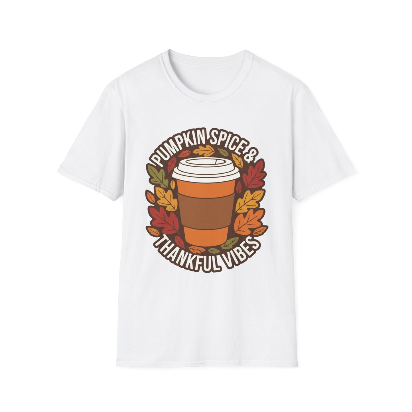 Pumpkin Spice & Thankful Vibes Fall Fashion T-Shirt