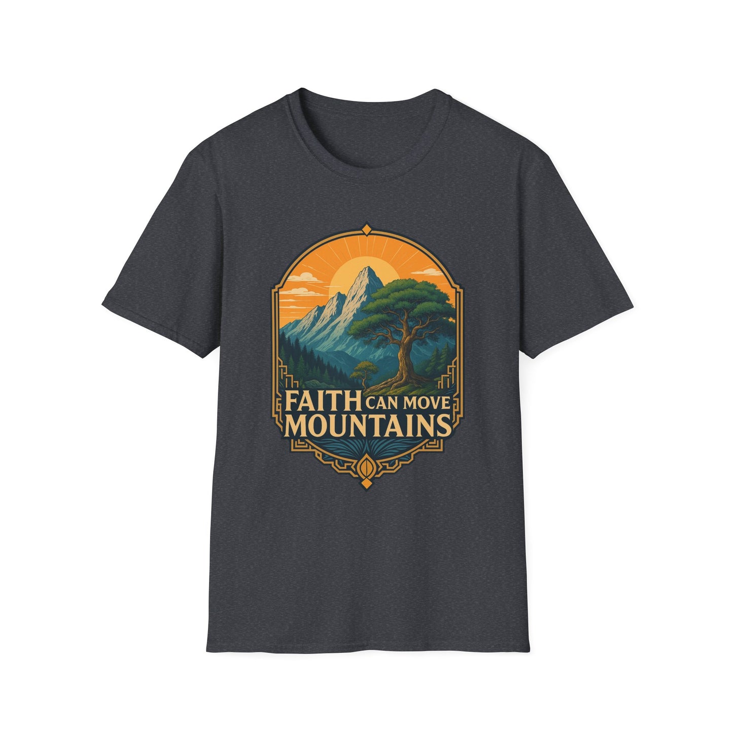 Faith Can Move Mountains Inspirational Christian Tee