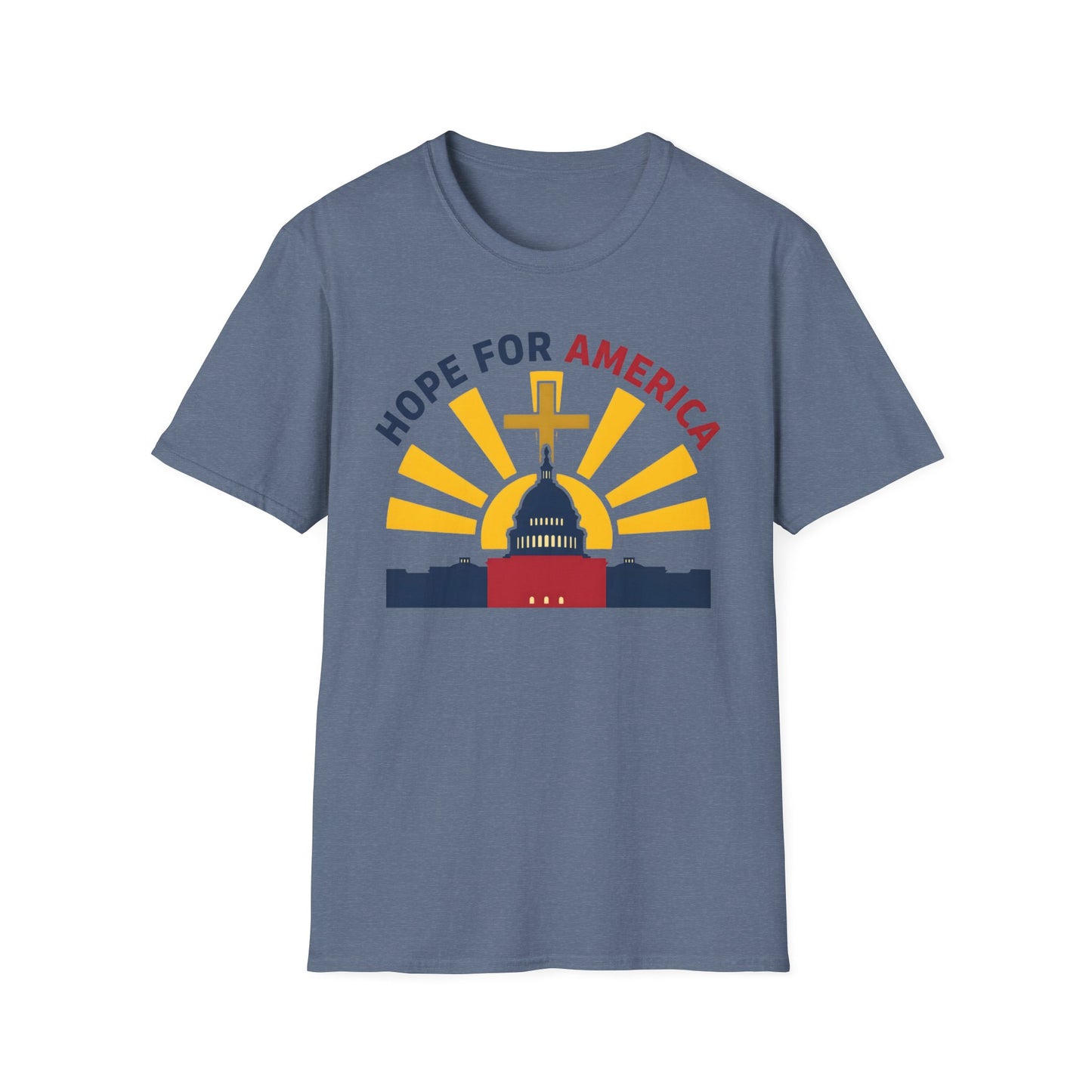 Hope for America Christian Patriotic T-Shirt — Capitol & Cross Design
