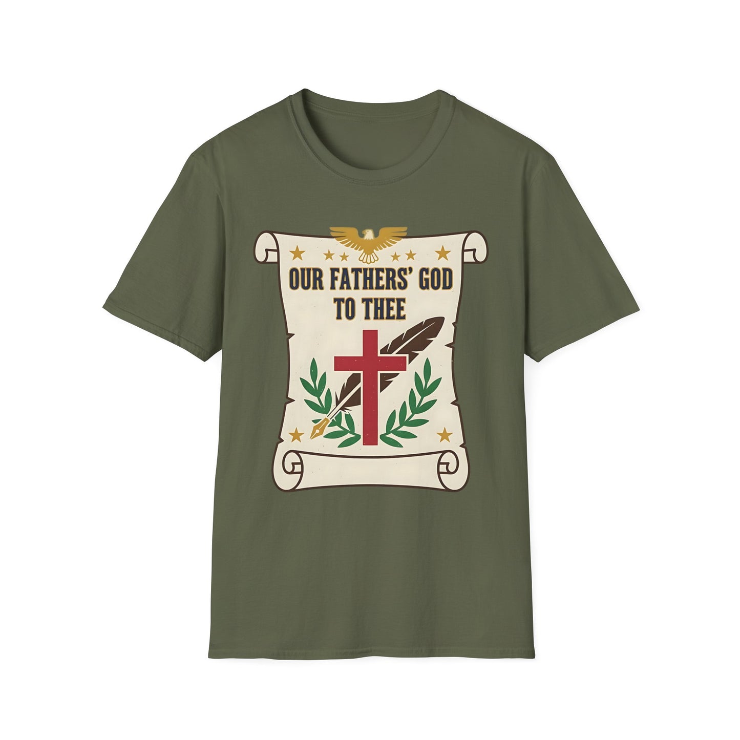 Our Fathers' God to Thee Christian Hymn T-Shirt