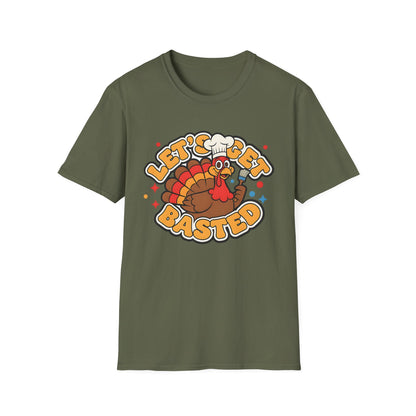 A058 - Let's Get Basted Funny Thanksgiving Turkey T-Shirt