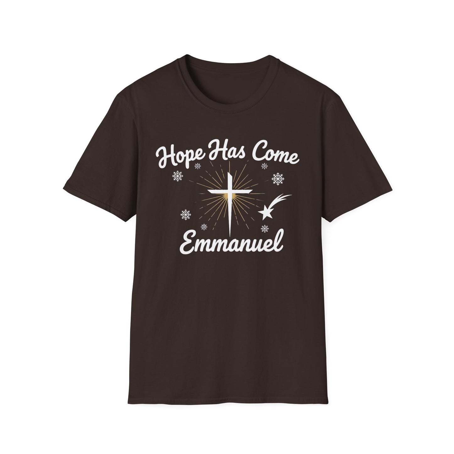 A067 - Hope Has Come Emmanuel Christian Christmas T-Shirt