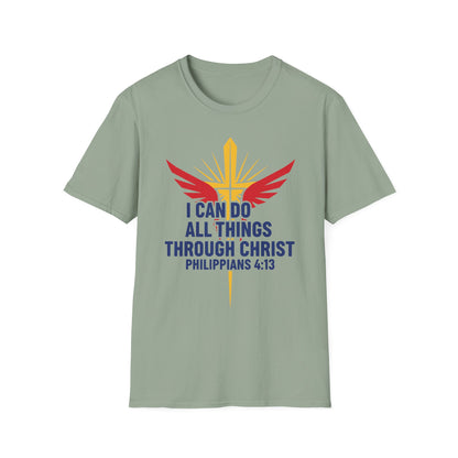 I Can Do All Things Through Christ Philippians 4:13 Christian Inspirational T-Shirt