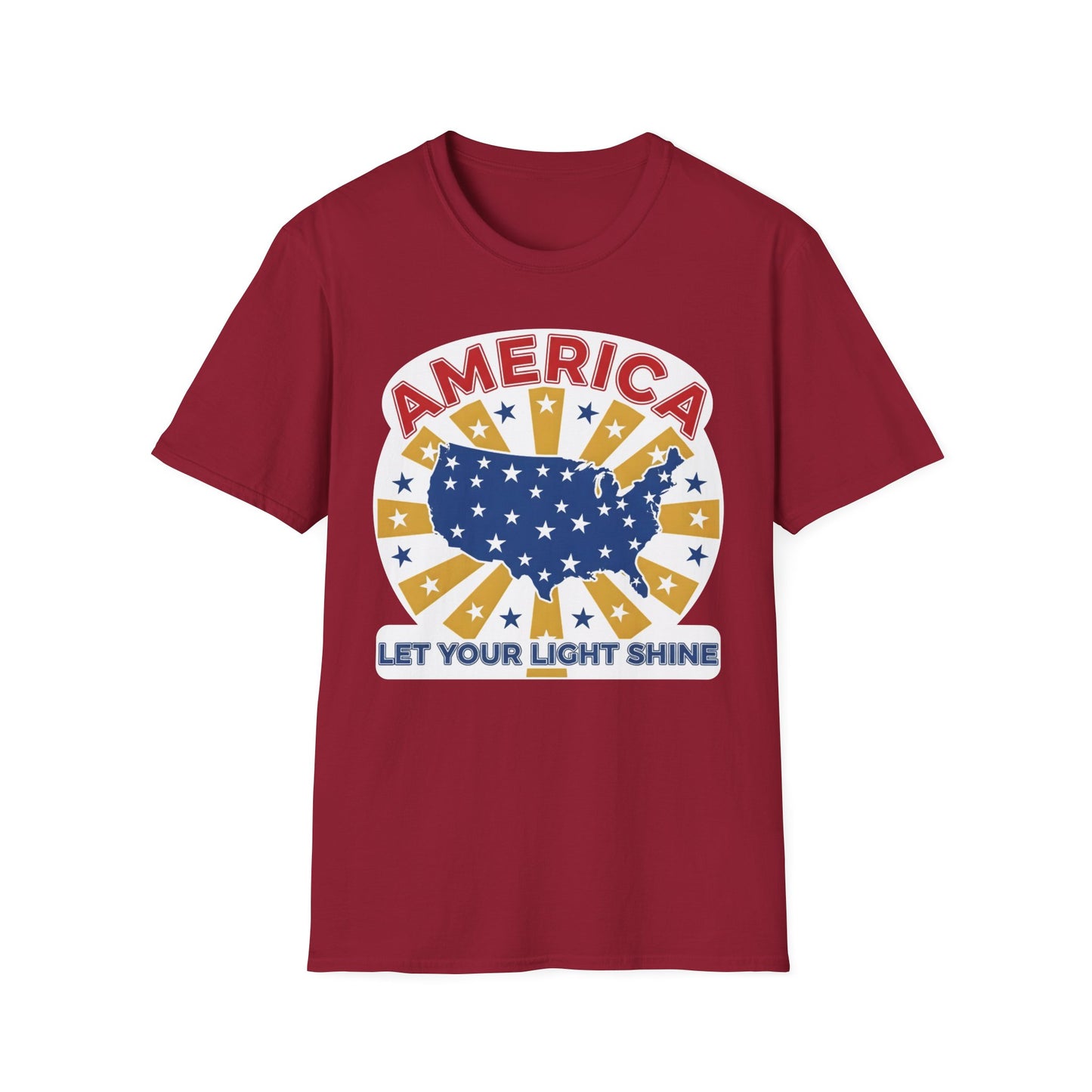 America Let Your Light Shine Patriotic USA T-Shirt