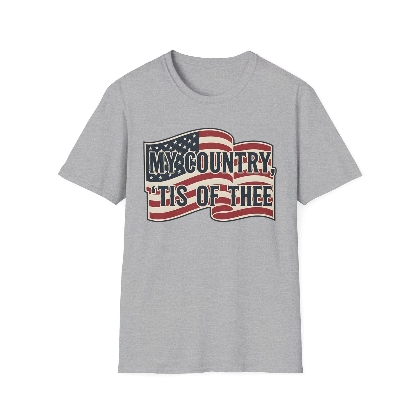 My Country 'Tis of Thee American Flag Patriotic T-Shirt