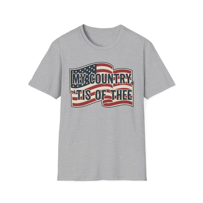 My Country 'Tis of Thee American Flag Patriotic T-Shirt