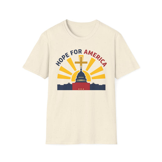 A165 - Hope for America Christian Patriotic T-Shirt — Capitol & Cross Design