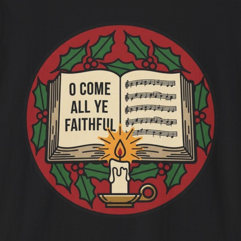 A071 - “O Come All Ye Faithful” Christmas T-Shirt