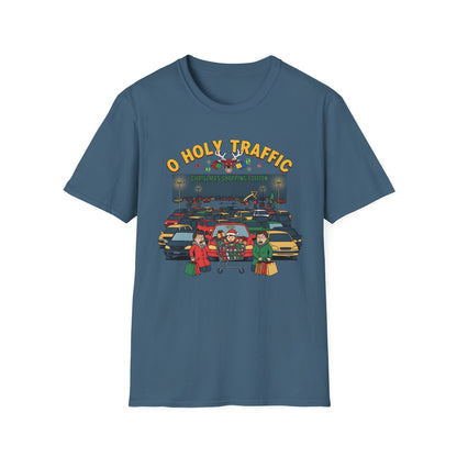 O Holy Traffic Christmas Shopping Edition Funny Holiday Tee