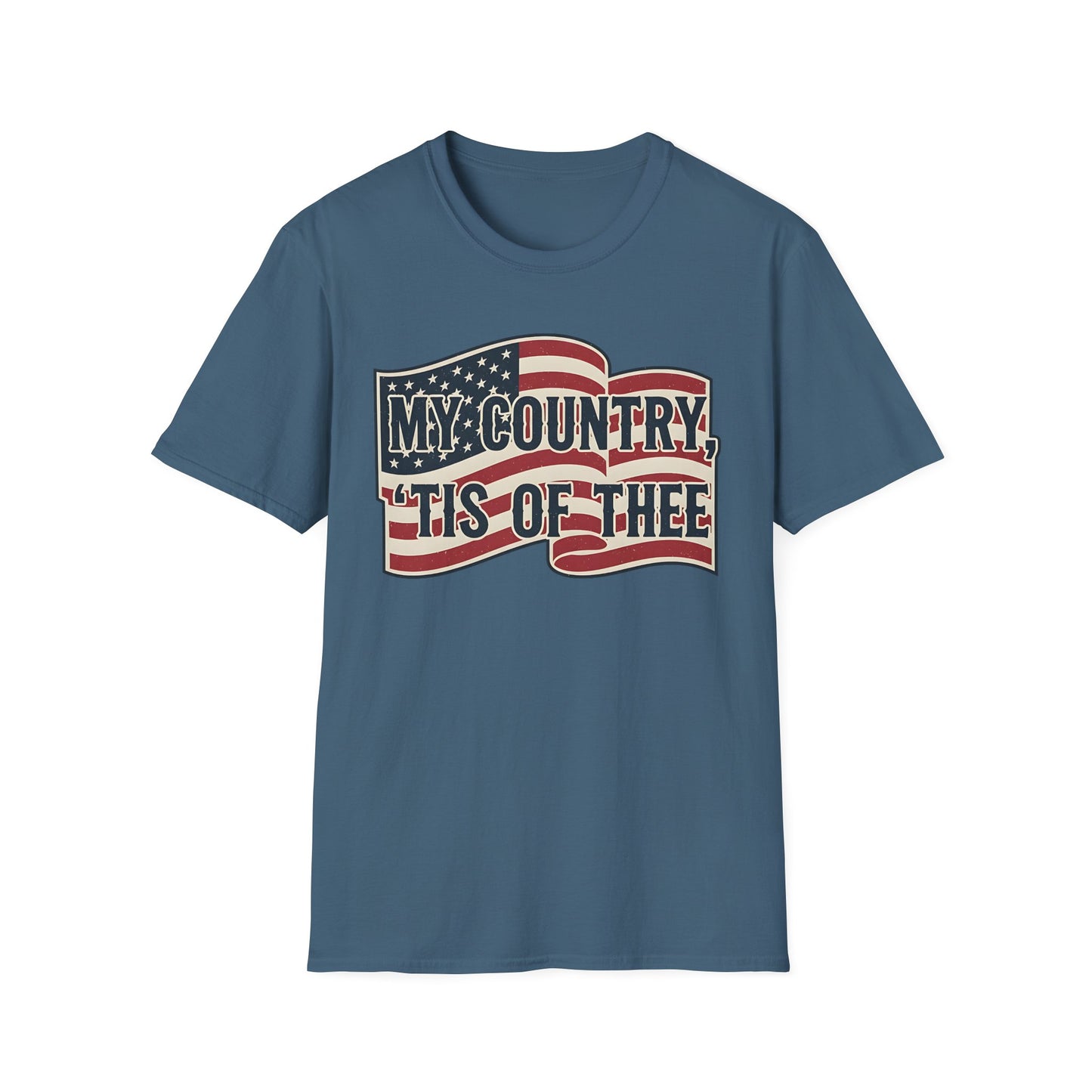 My Country 'Tis of Thee American Flag Patriotic T-Shirt