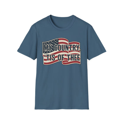 My Country 'Tis of Thee American Flag Patriotic T-Shirt