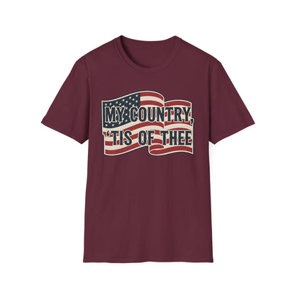 My Country 'Tis of Thee American Flag Patriotic T-Shirt