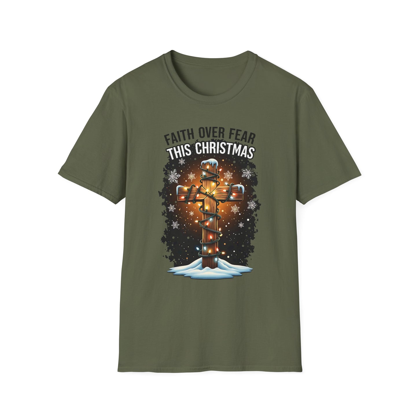 A064 - Faith Over Fear This Christmas T-Shirt