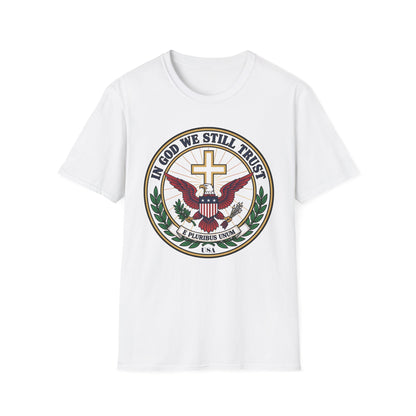 In God We Still Trust — Christian Eagle Cross Patriotic T-Shirt