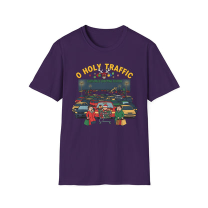 O Holy Traffic Christmas Shopping Edition Funny Holiday Tee