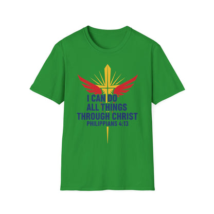 I Can Do All Things Through Christ Philippians 4:13 Christian Inspirational T-Shirt