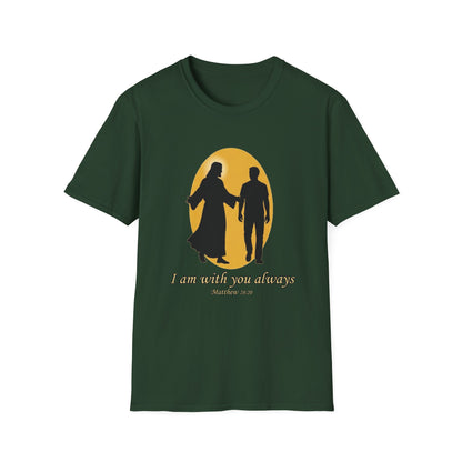 I Am With You Always Faith-Inspired Christian T-Shirt Matthew 28:20