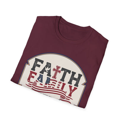 Faith Family Freedom T-Shirt — Patriotic Christian Tee
