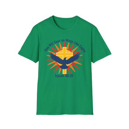 They Will Soar on Wings Like Eagles Isaiah 40:31 Inspirational Christian T-Shirt