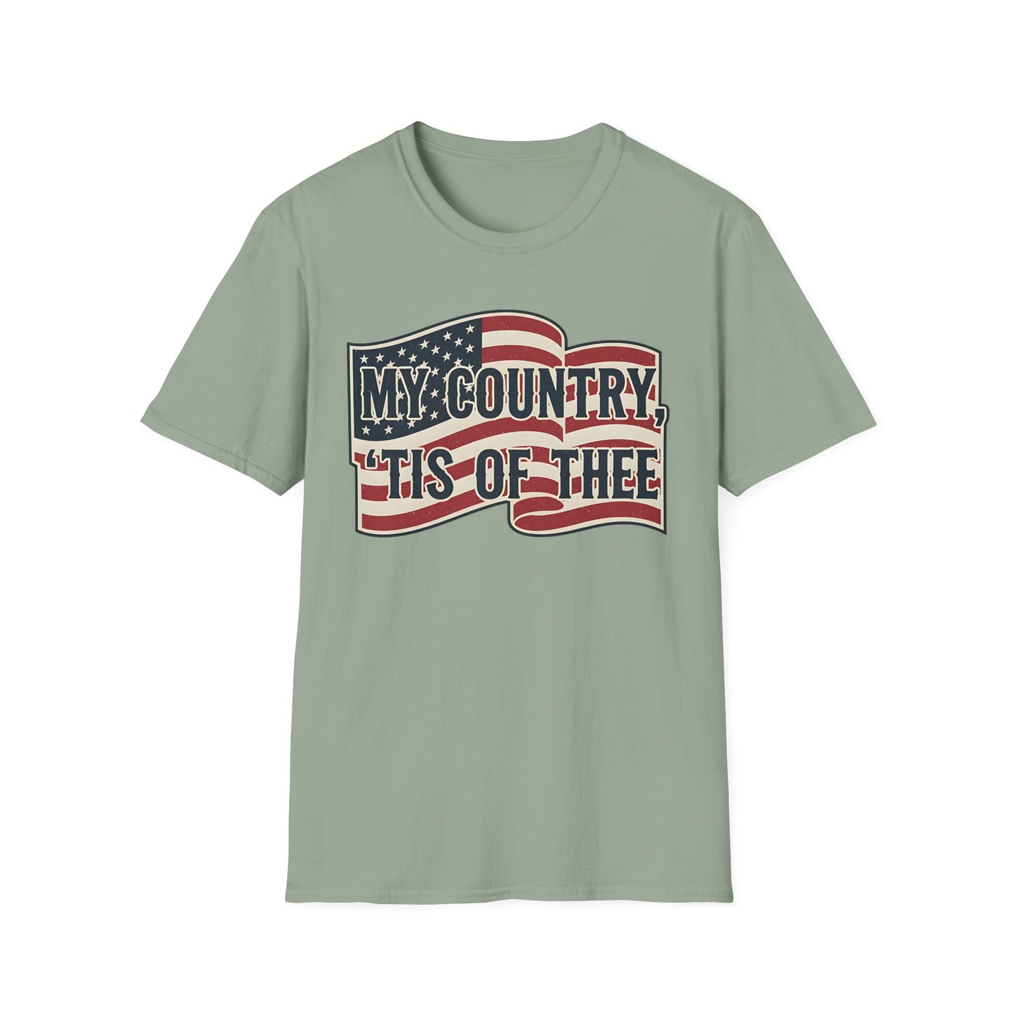 My Country 'Tis of Thee American Flag Patriotic T-Shirt