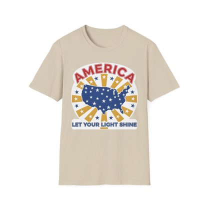 America Let Your Light Shine Patriotic USA T-Shirt