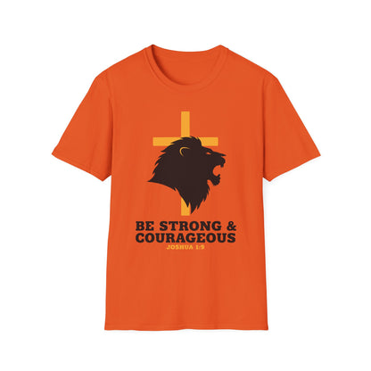 Be Strong & Courageous Joshua 1:9 Inspirational Christian T-Shirt