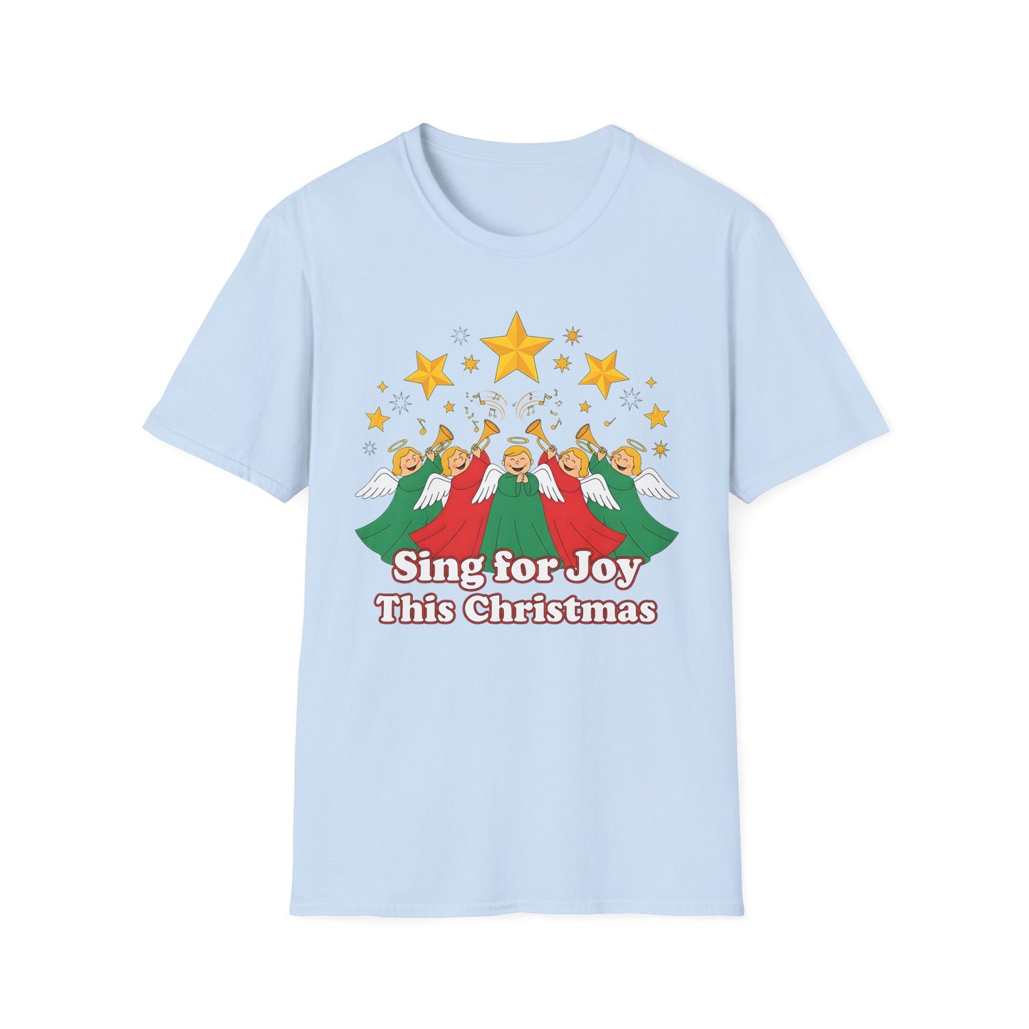 A082 - Sing for Joy This Christmas Angel Choir T-Shirt