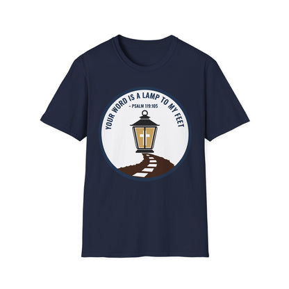 Your Word is a Lamp to My Feet Psalm 119:105 Inspirational Christian T-Shirt