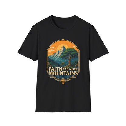 A035 - Faith Can Move Mountains Inspirational Christian Tee