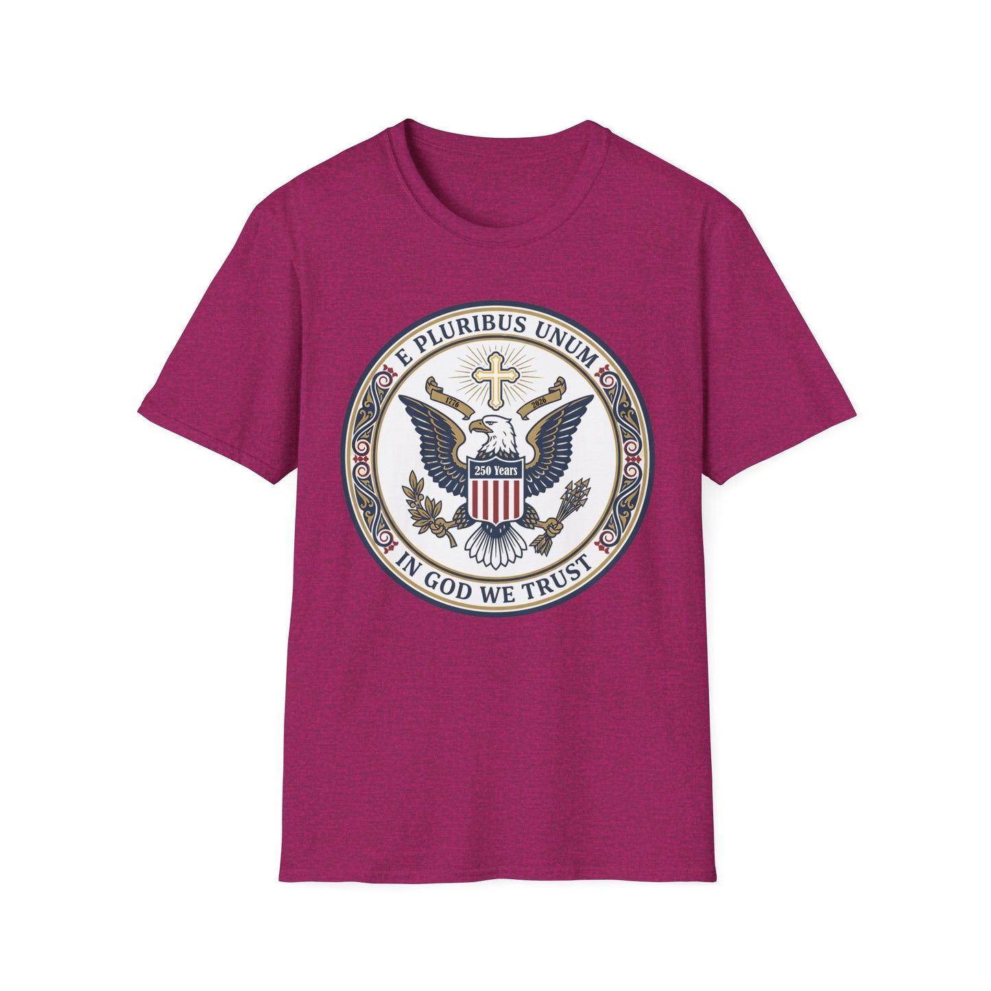 USA 250 Years • Patriotic Presidential Seal T-Shirt • E Pluribus Unum • In God We Trust