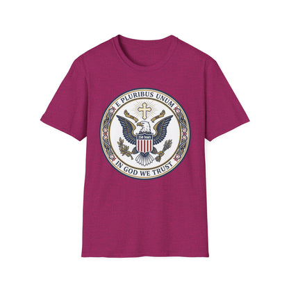 USA 250 Years • Patriotic Presidential Seal T-Shirt • E Pluribus Unum • In God We Trust