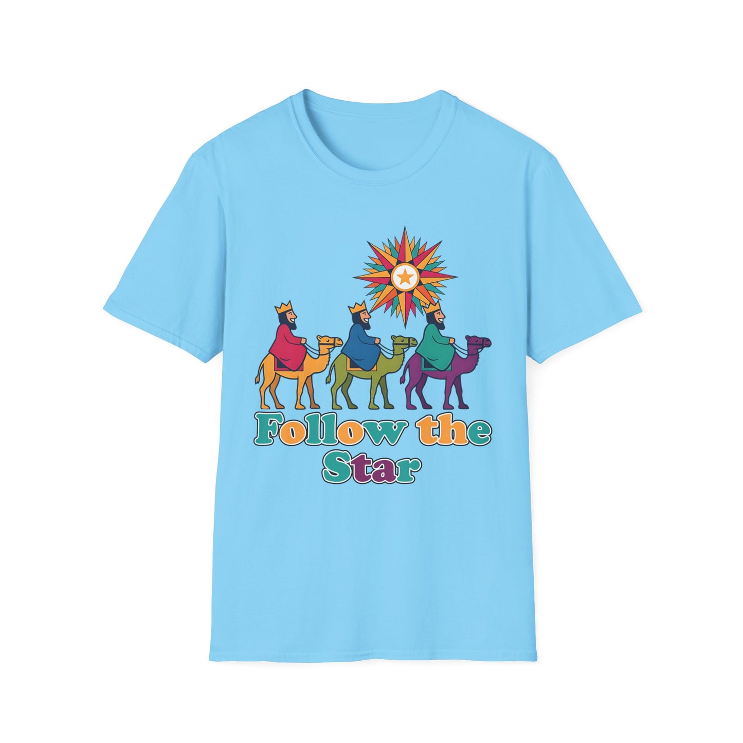 A088 - Follow the Star Christian Christmas T-Shirt