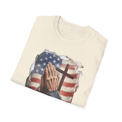 A042 - Pray for Our Veterans Christian Patriotic T-Shirt