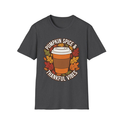 A053 - Pumpkin Spice & Thankful Vibes Fall Fashion T-Shirt
