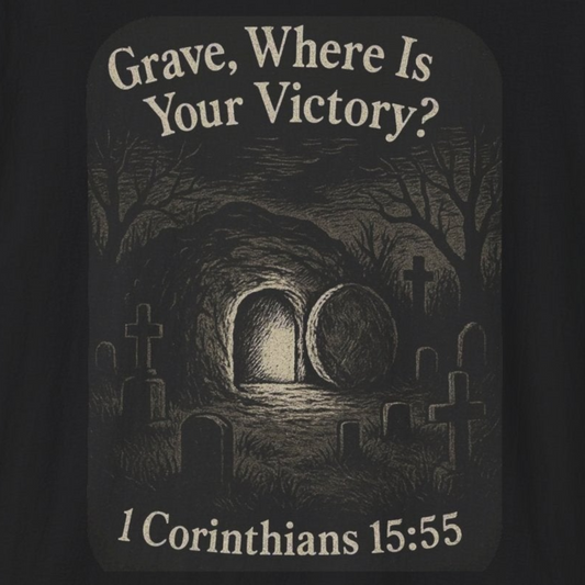 A034 - Grave Where Is Your Victory? Unisex Softstyle Inspirational Tee