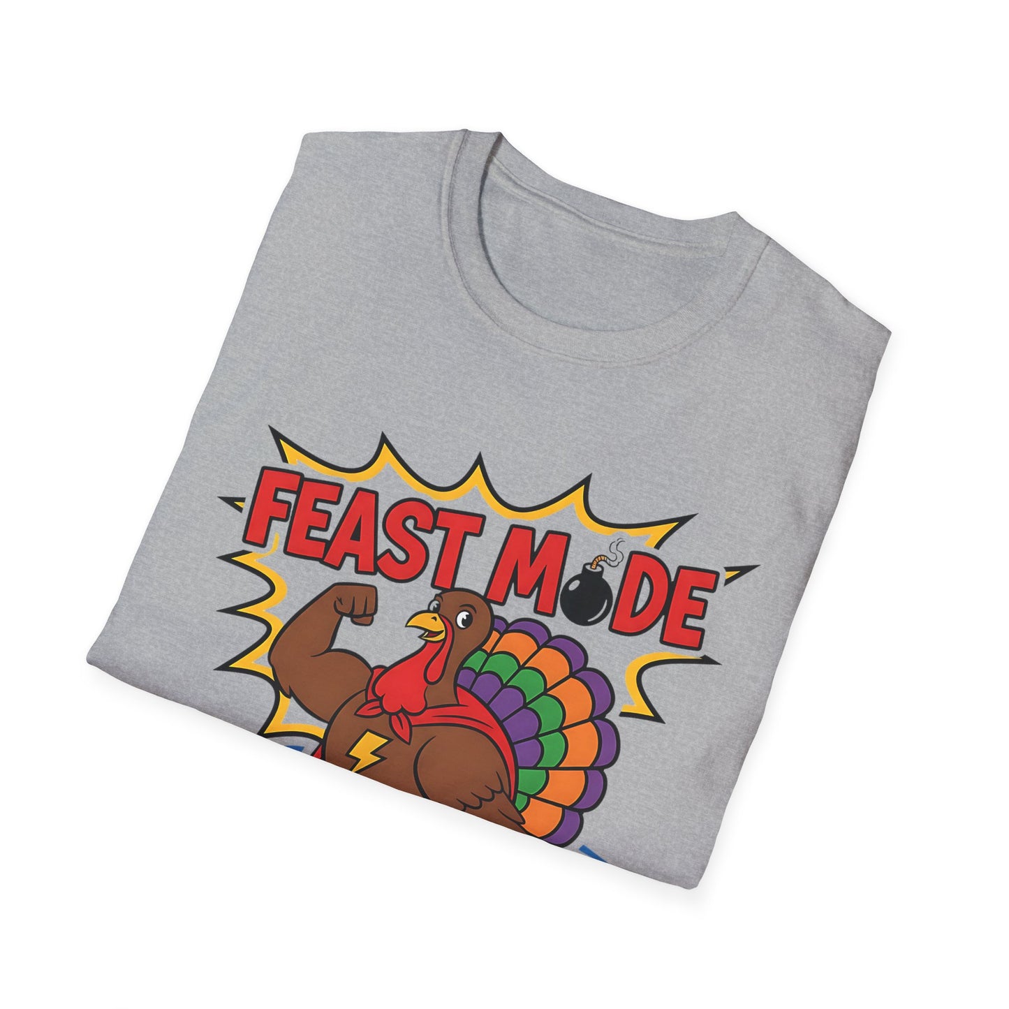 A057 - Feast Mode Funny Thanksgiving Turkey T-Shirt