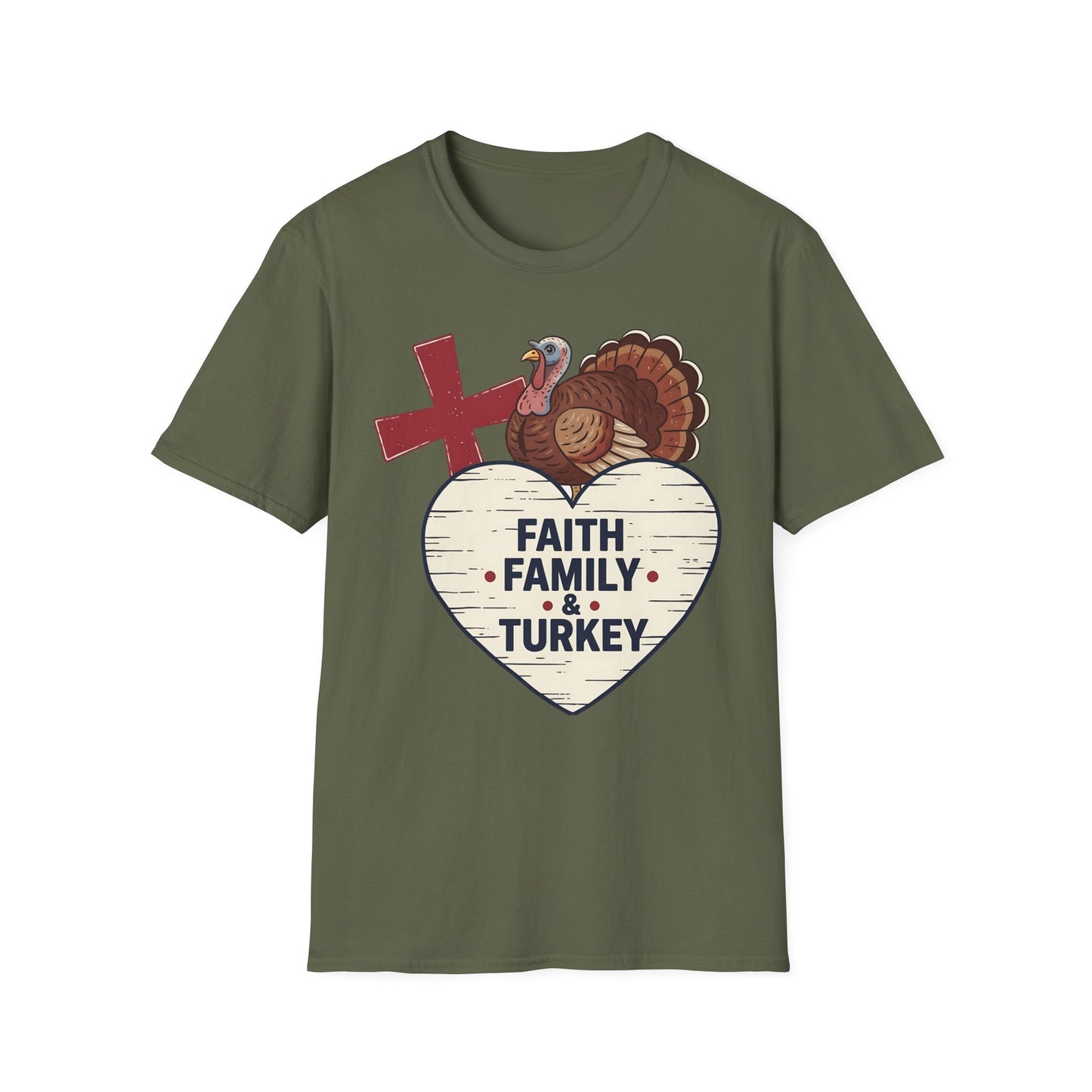 Faith Family & Turkey Thanksgiving T-Shirt