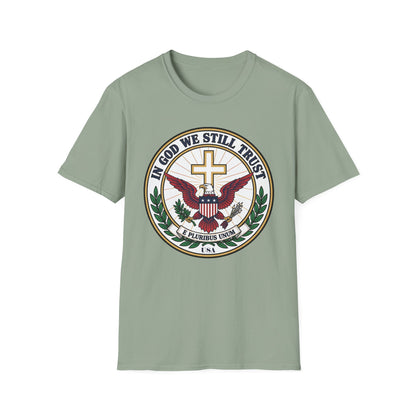 In God We Still Trust — Christian Eagle Cross Patriotic T-Shirt