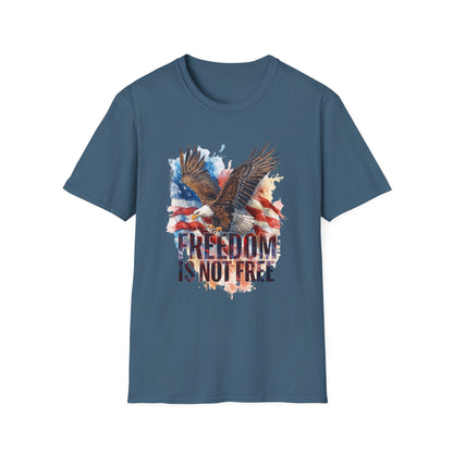 A043 - Freedom is Not Free - Flag and Eagle Patriotic T-Shirt
