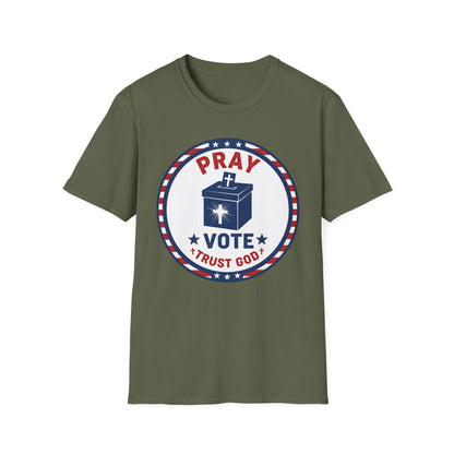 Pray Vote Trust God Patriotic Christian T-Shirt
