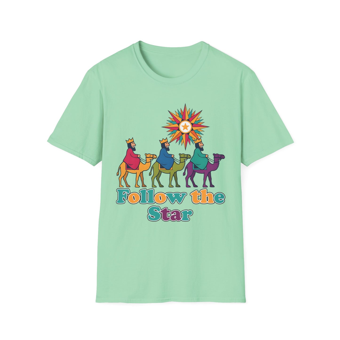 A088 - Follow the Star Christian Christmas T-Shirt