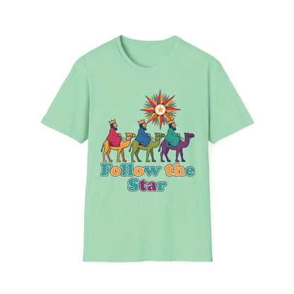 A088 - Follow the Star Christian Christmas T-Shirt