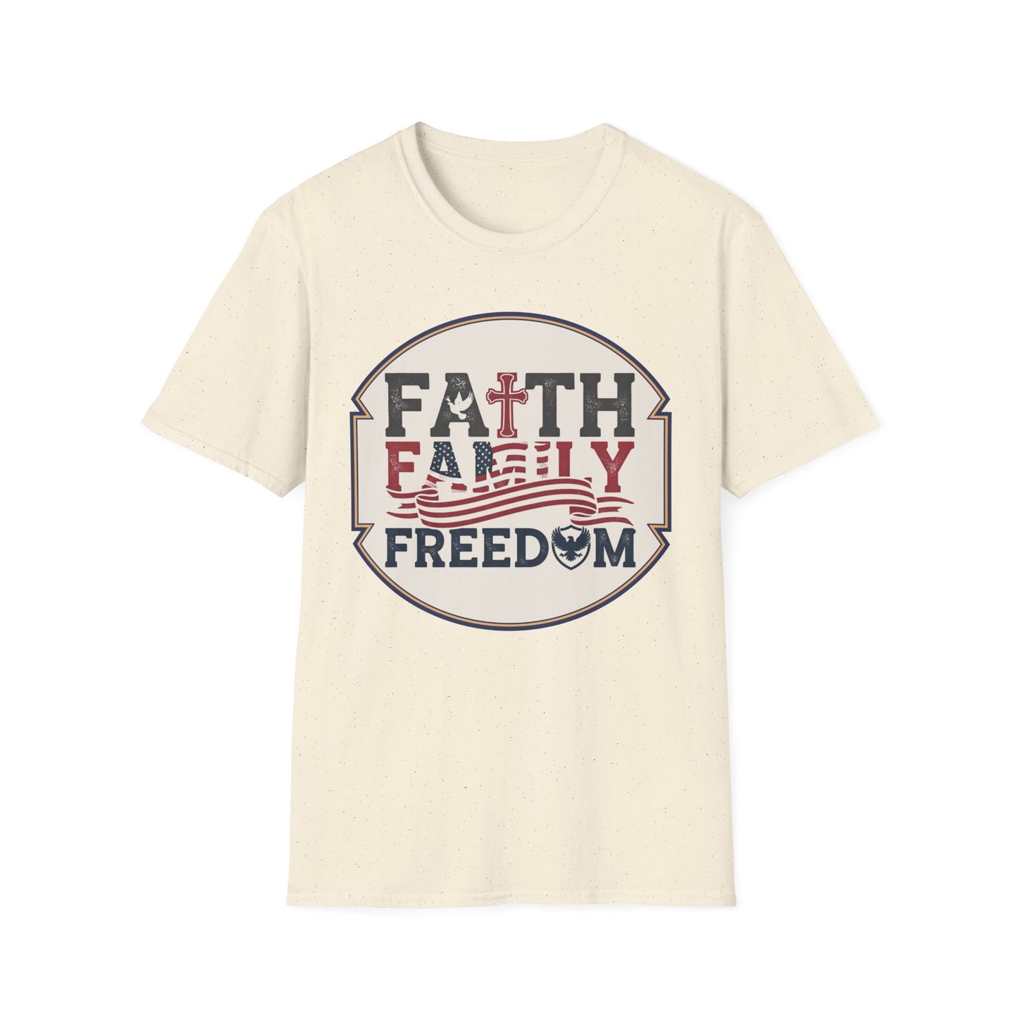 Faith Family Freedom T-Shirt — Patriotic Christian Tee
