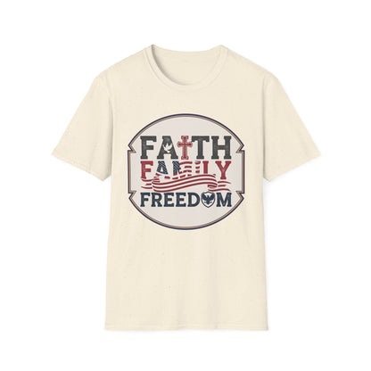 Faith Family Freedom T-Shirt — Patriotic Christian Tee
