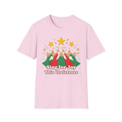 A082 - Sing for Joy This Christmas Angel Choir T-Shirt