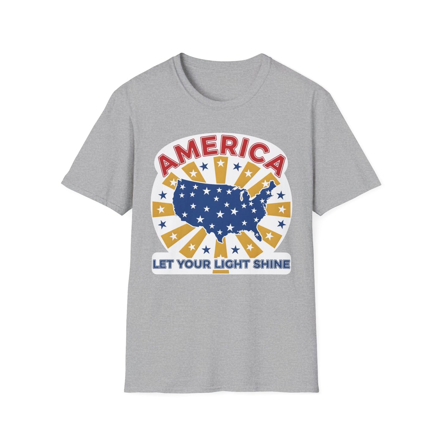 America Let Your Light Shine Patriotic USA T-Shirt