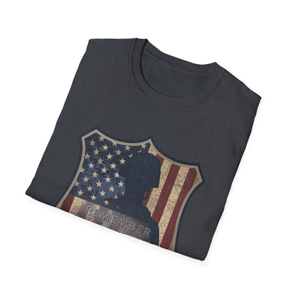 A046 - Remember Our Nation's Heroes Unisex Softstyle Patriotic T-Shirt