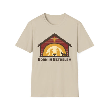 Born in Bethlehem Unisex Softstyle Christmas T-Shirt
