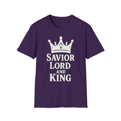 Savior Lord and King Unisex Softstyle Christian T-Shirt